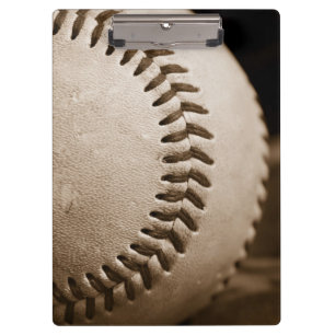 Baseball im Sepia Klemmbrett