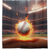 Baseball im Stadion Duschvorhang (Vorderseite)