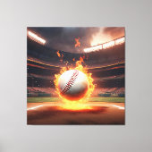 Baseball im Stadion Leinwanddruck (Vorderseite)