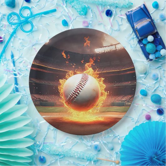 Baseball im Stadion Pappteller (Party)