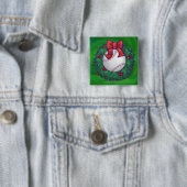 Baseball im Weihnachtskranz Button (Beispiel)