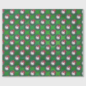 Baseball im Weihnachtskranz-Muster Geschenkpapier (Flach)