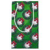 Baseball im Weihnachtskranz-Muster Kleine Geschenktüte (Vorderseite)