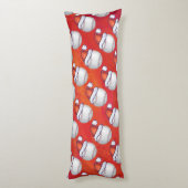 Baseball im Weihnachtsmannmütze-Muster Seitenschläferkissen (Rückseite (Vertikal))