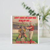 Baseball Image FP der 1840er Save The Date (Stehend Vorderseite)