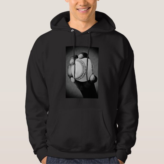 Baseball in der Hand Hoodie (Vorderseite)