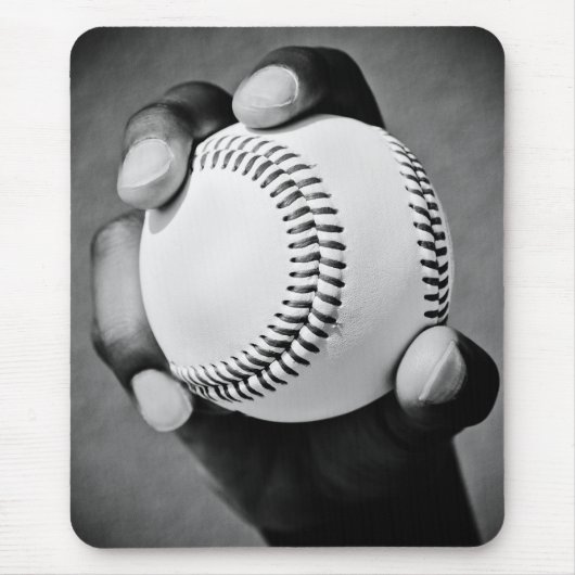 Baseball in der Hand Mousepad (Vorne)