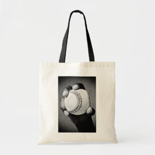 Baseball in der Hand Tragetasche
