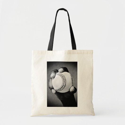 Baseball in der Hand Tragetasche (Vorne)