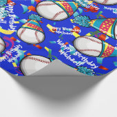 Baseball in einem Party-Hut | besonders Geschenkpapier (Ecke)