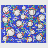 Baseball in einem Party-Hut | besonders Geschenkpapier (Flach)