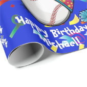 Baseball in einem Party-Hut | besonders Geschenkpapier (Rolleneckpunkt)