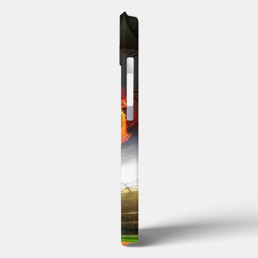 Baseball in Flammen Case-Mate iPhone Hülle (Rückseite / Links)