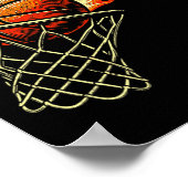 Baseball in Flammen Poster (Ecke)