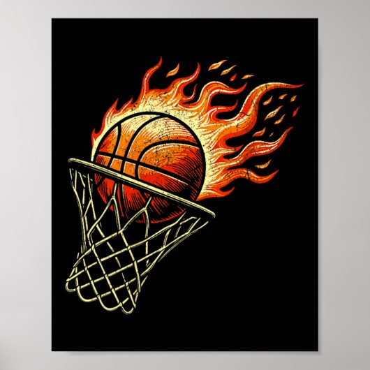 Baseball in Flammen Poster (Vorne)