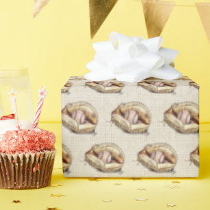 Baseball in Glove Geburtstag Geschenkpapier