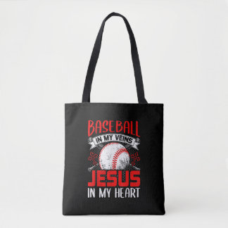 Baseball in meinen Adern Jesus in meinem Herzen Ba Tasche
