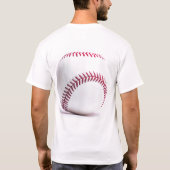 Baseball in Rot-Weiß und Blau-T - Shirt (Rückseite)