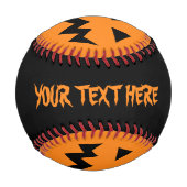 Baseball in Schwarz-Orange-Halloween-Party (Rückseite)