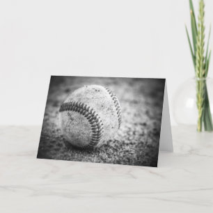 Baseball in Schwarz und Weiß Karte