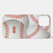 Baseball-individuelle Monogramm-Telefonfälle Case-Mate iPhone Hülle (Rückseite (Horizontal))