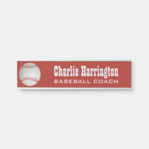 Baseball-individuelle Name und Farbe Türschild