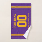 Baseball individueller Name & Rückennummer, Teamge Handtuch (Handtuch)