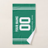 Baseball individueller Name & Rückennummer, Teamge Handtuch (Handtuch)