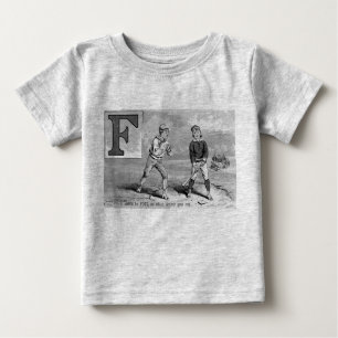 Baseball Initial F Sports Bedeutung Foul Vintag Baby T-shirt