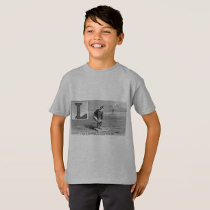 Baseball Initial L Sport Reim Vintage Linkes Feld T-Shirt