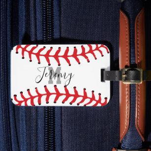 Baseball-Initial- und Namensmarke Gepäckanhänger