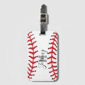 Baseball-Initial- und Namensmarke Gepäckanhänger (Vorderseite Vertikal)