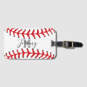 Baseball-Initial- und Namensmarke Gepäckanhänger (Vorderseite (Horizontal))