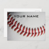 Baseball Inspiration hinzufügen Einladungspostkarte (Vorne/Hinten)