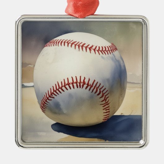 Baseball Inspirational Ornament Aus Metall (Vorne)