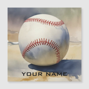 Baseball-Inspirationskarte mit eigenem Namen als M Magnetkarte