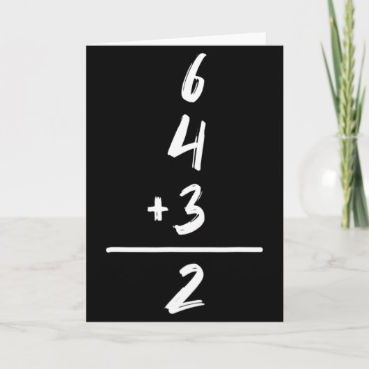 Baseball-Inspirierte Mathematik 6 4 3 2 Double Pla Karte (Vorderseite)