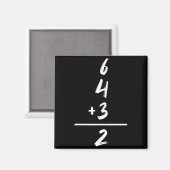 Baseball inspirierte Mathematik 6 4 3 2 Double Pla Magnet (Vorderseite/Rückseite)
