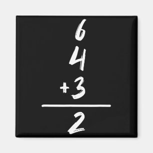 Baseball inspirierte Mathematik 6 4 3 2 Double Pla Magnet