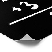 Baseball-inspirierte Mathematik 6 4 3 2 Double Pla Poster (Ecke)
