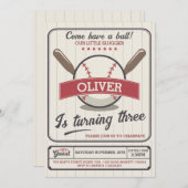 Baseball Invitation for Birthday Party Slugger Einladung (Vorne/Hinten)