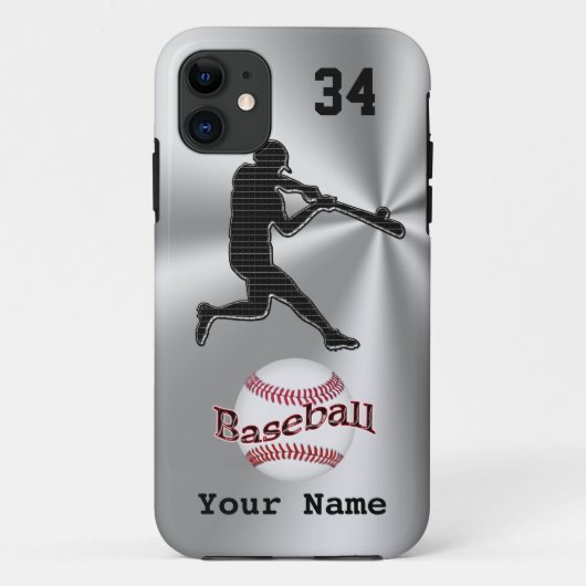 Baseball iPhone 5S Hüllen mit IHREM NAMEN und ZAHL (Rückseite)