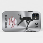 Baseball iPhone 5S Hüllen mit IHREM NAMEN und ZAHL (Rückseite (Horizontal))