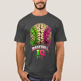 Baseball-IQ-Gehirntropfen-Kunst T-Shirt
