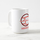 Baseball is Life Heartbeat Pulse Graphic Kaffeetasse (Vorderseite Links)