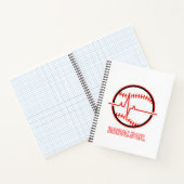 Baseball is Life Heartbeat Pulse Graphic Notizblock (Innenseite)