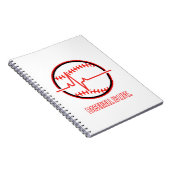Baseball is Life Heartbeat Pulse Graphic Notizblock (Rechte Seite)