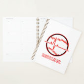Baseball is Life Heartbeat Pulse Graphic Planer (Anzeige)