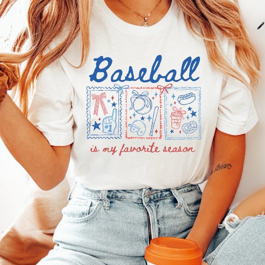 Baseball is My Favorite Season Coquette T-Shirt