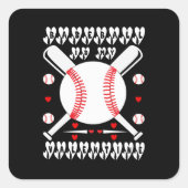 Baseball Is My Valentine Cute Valentine’s Sticker (Vorderseite)